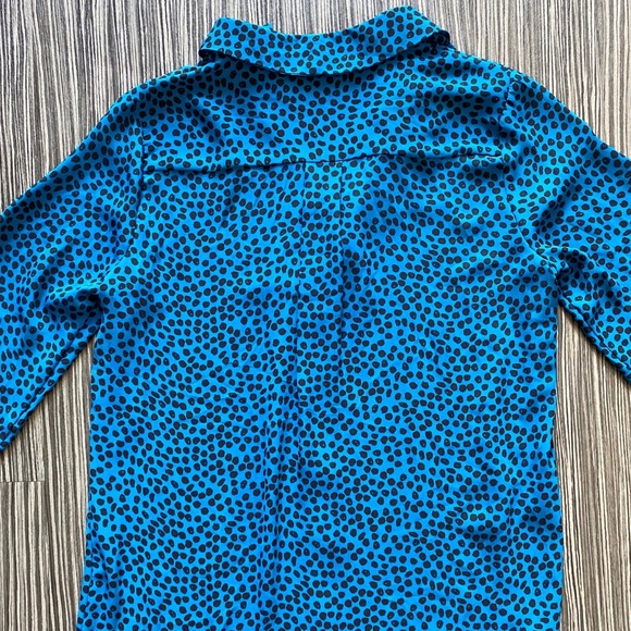 Turquoise Polka-Dot Button Up - Picture 6 of 14